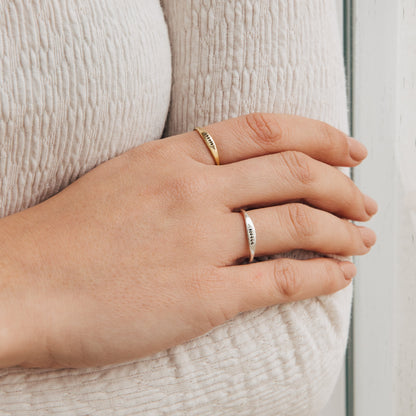Skinny Birth Flower Ring