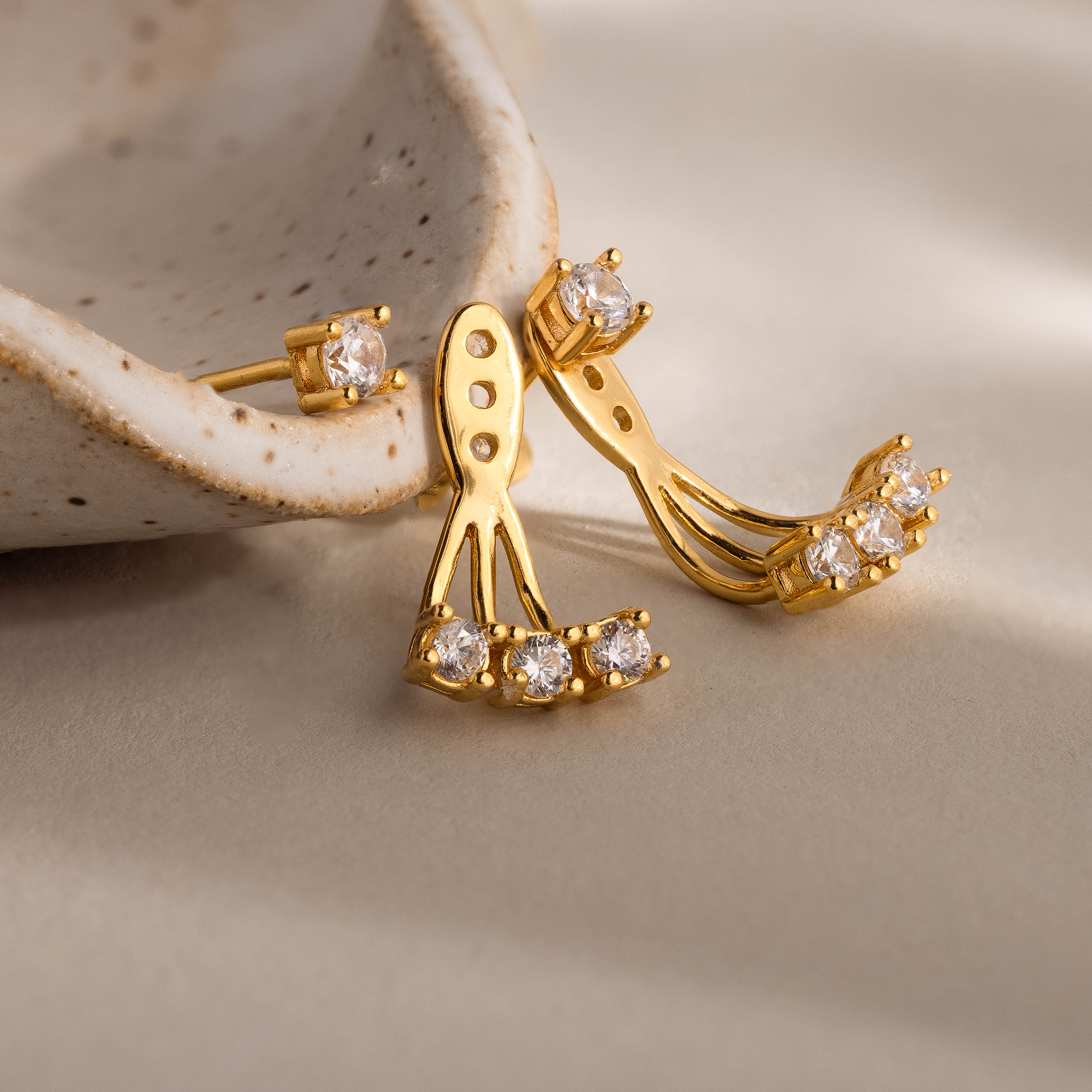 Diamond Cascade Ear Jackets