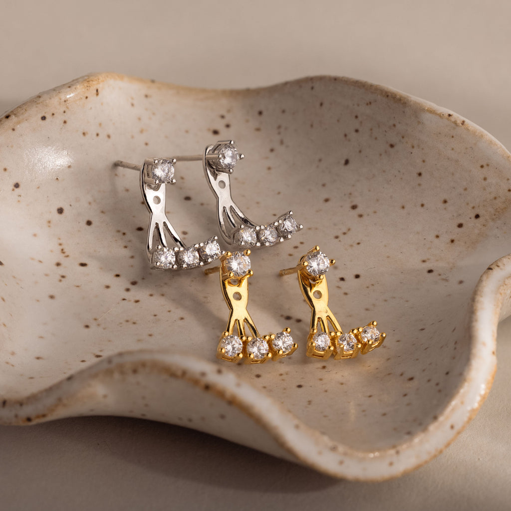 Diamond Cascade Ear Jackets