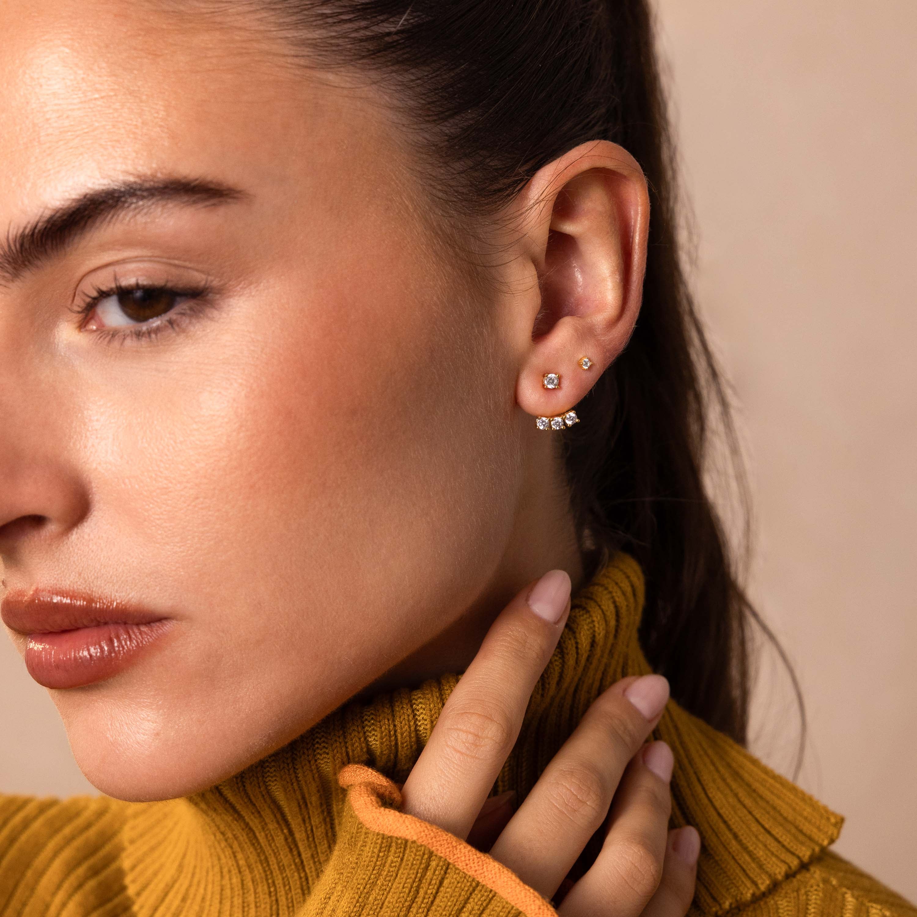 Diamond Cascade Ear Jackets