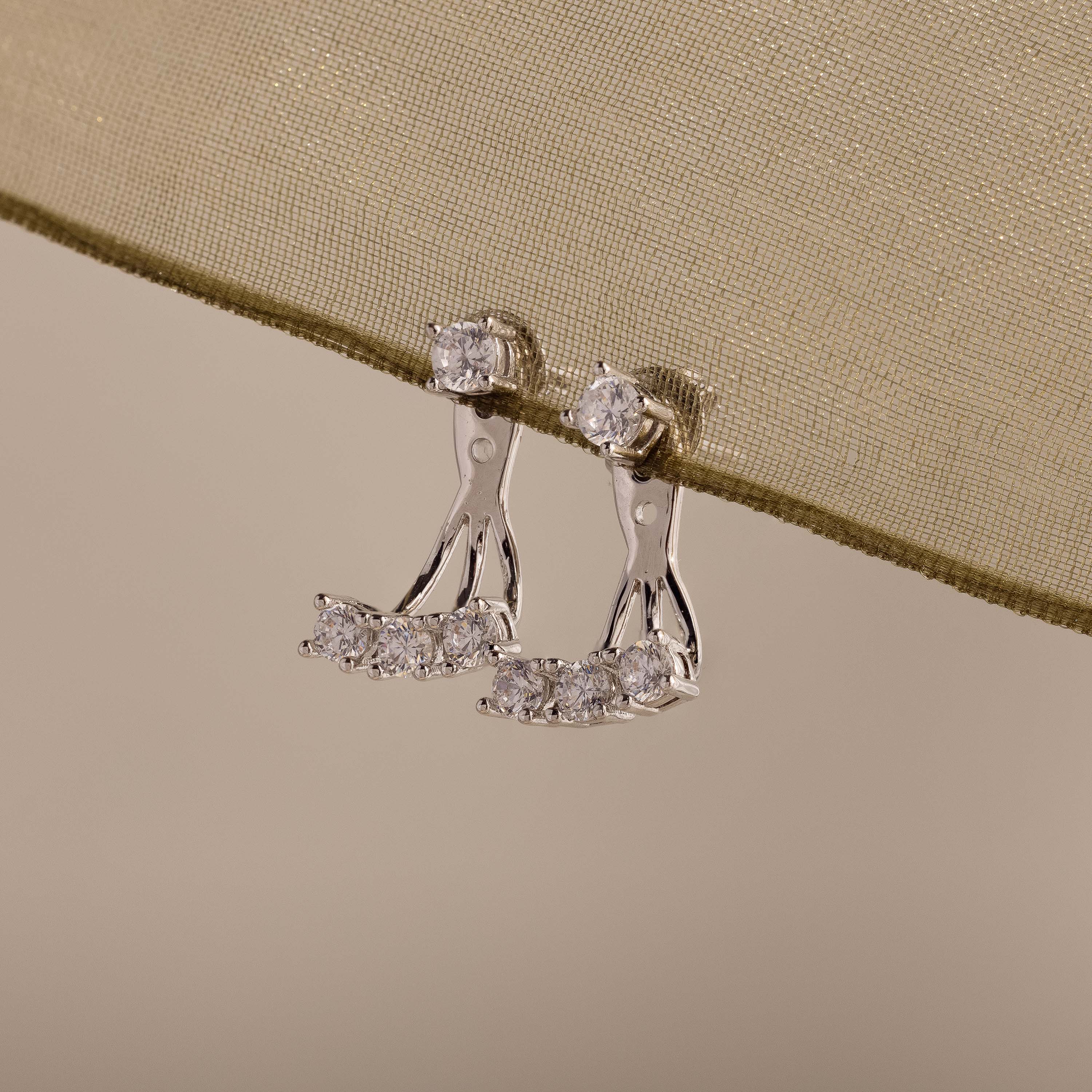 Diamond Cascade Ear Jackets