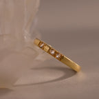 Diamond Morse Code Ring