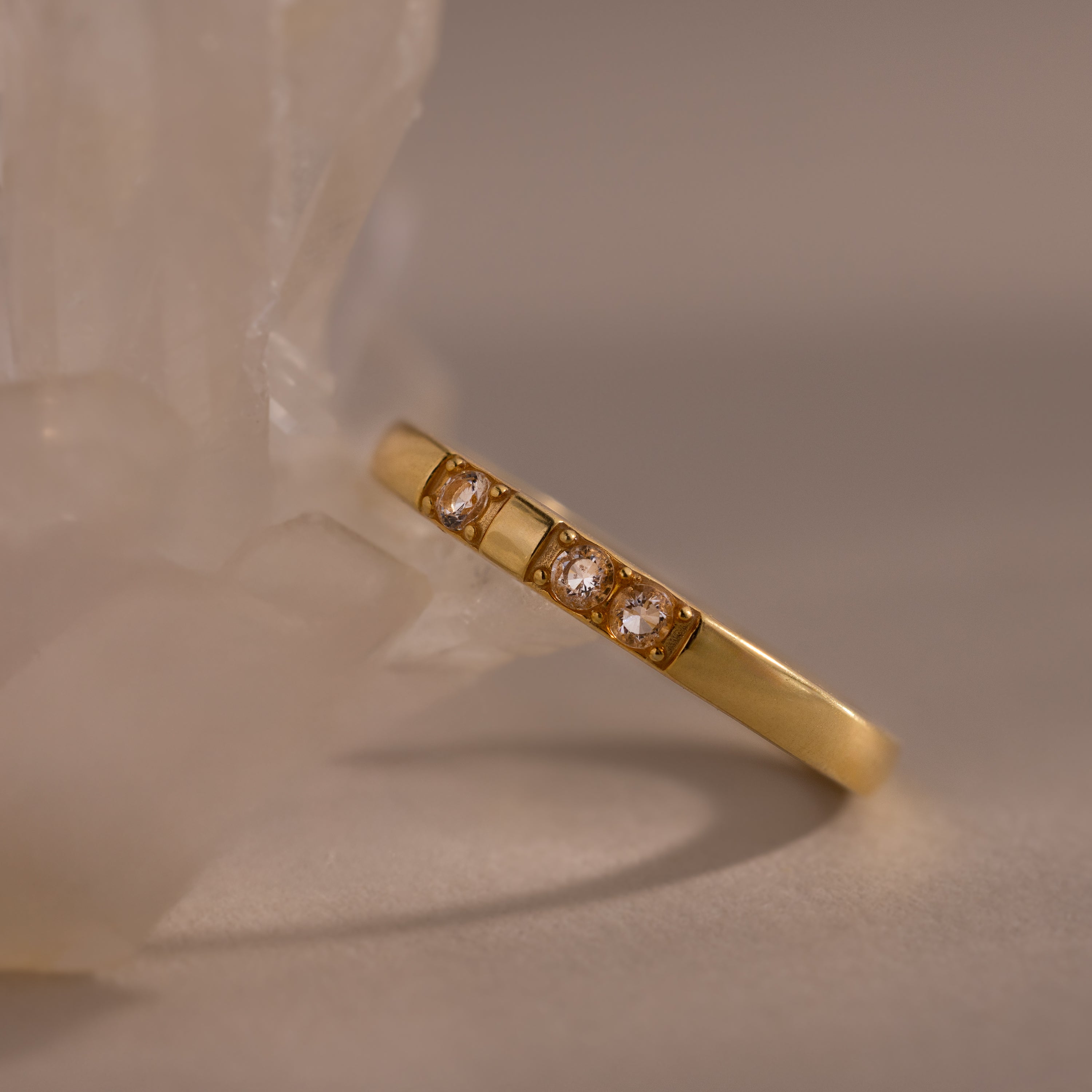 Diamond Morse Code Ring