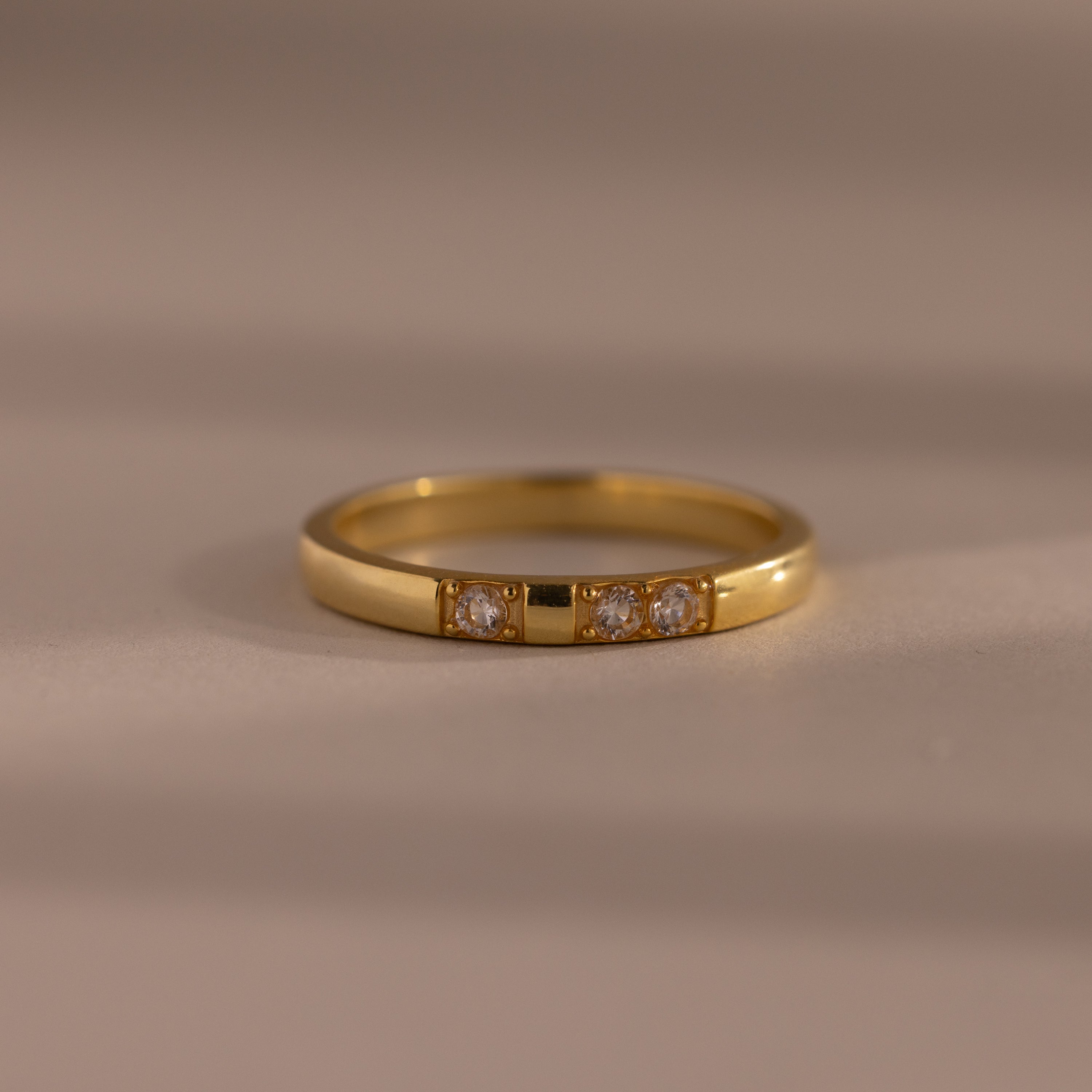 Diamond Morse Code Ring