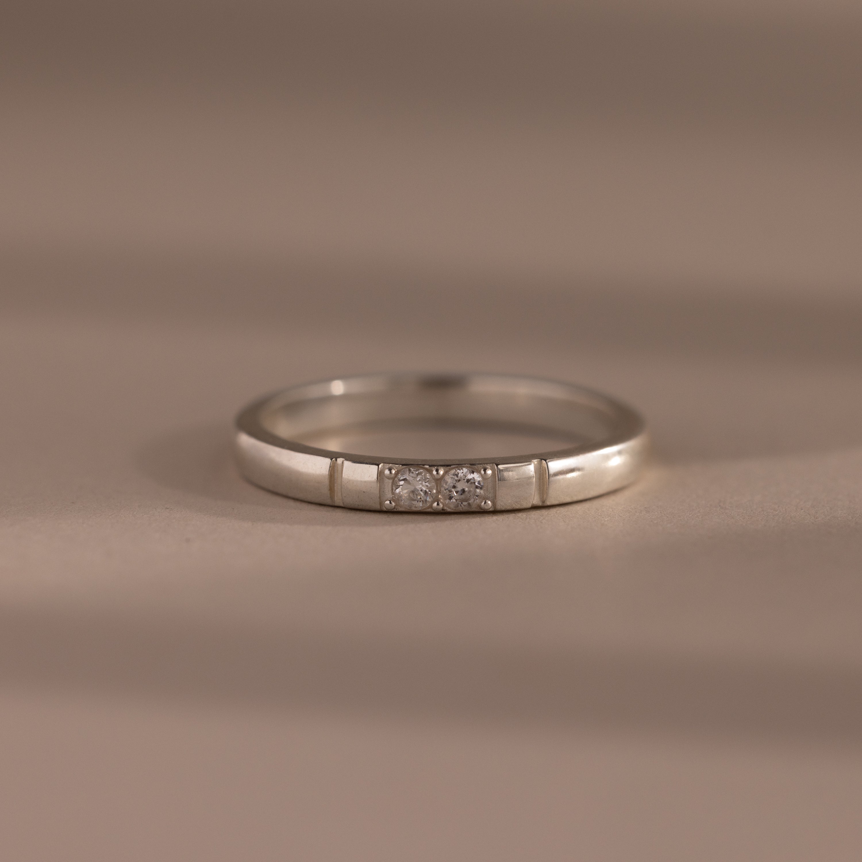 Diamond Morse Code Ring