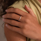 Diamond Morse Code Ring