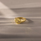 North Star Birthstone Signet Ring
