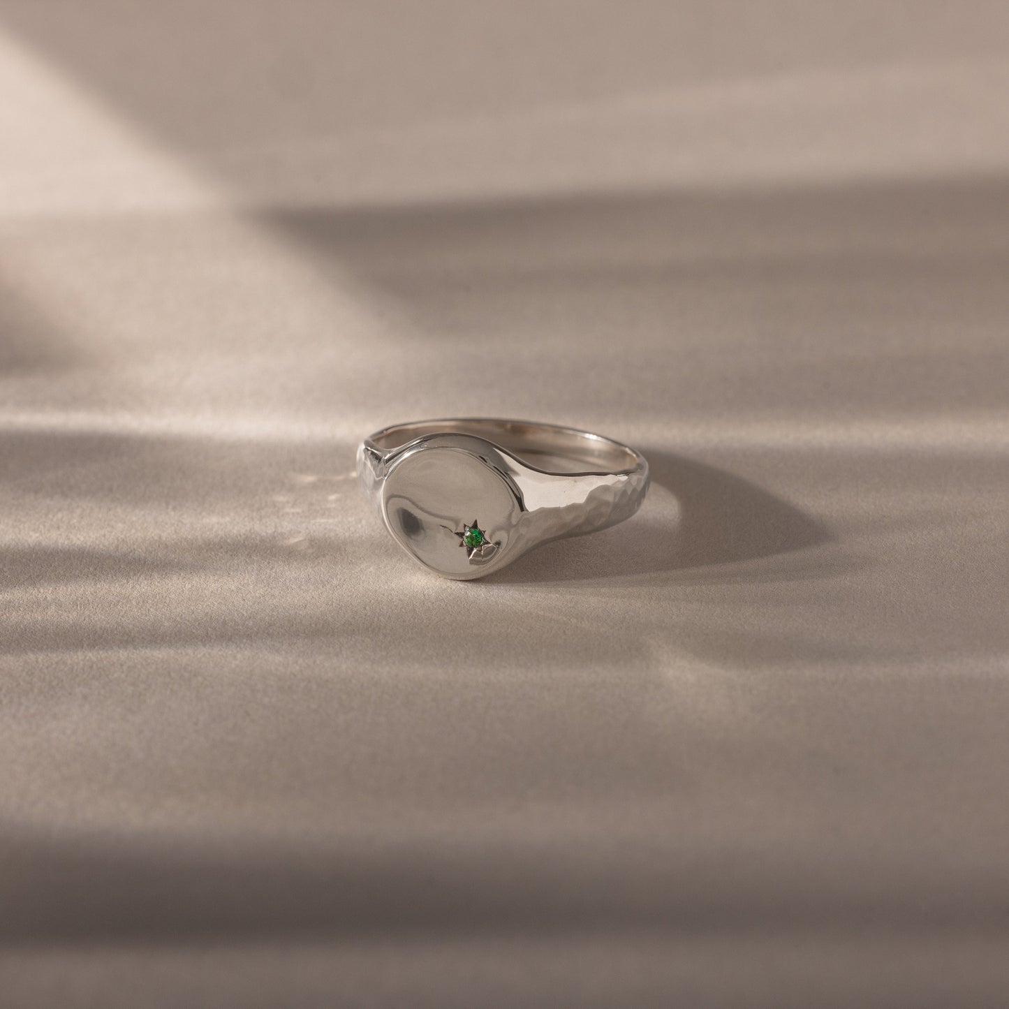 North Star Birthstone Signet Ring