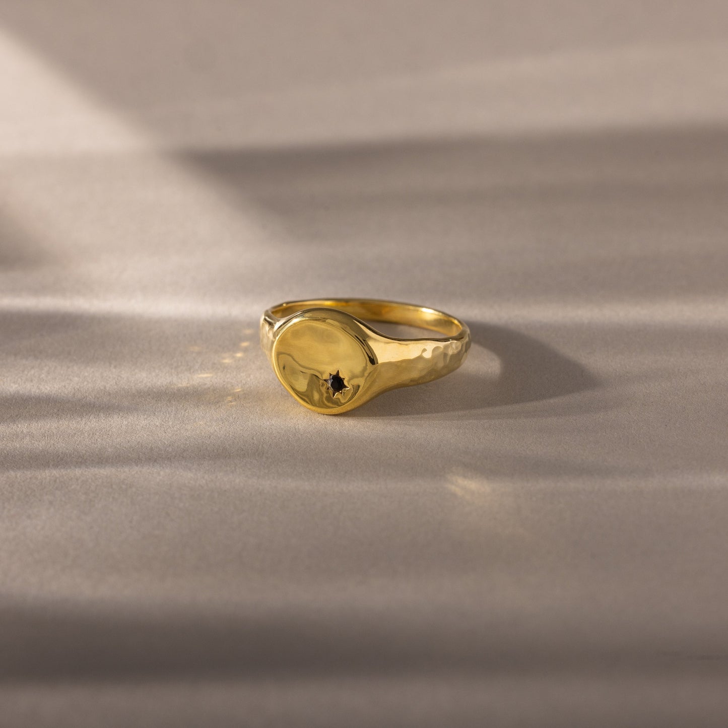North Star Birthstone Signet Ring