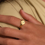 North Star Birthstone Signet Ring