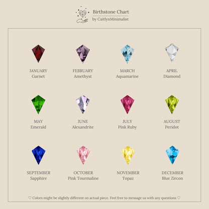 Birthstone Drop Huggies