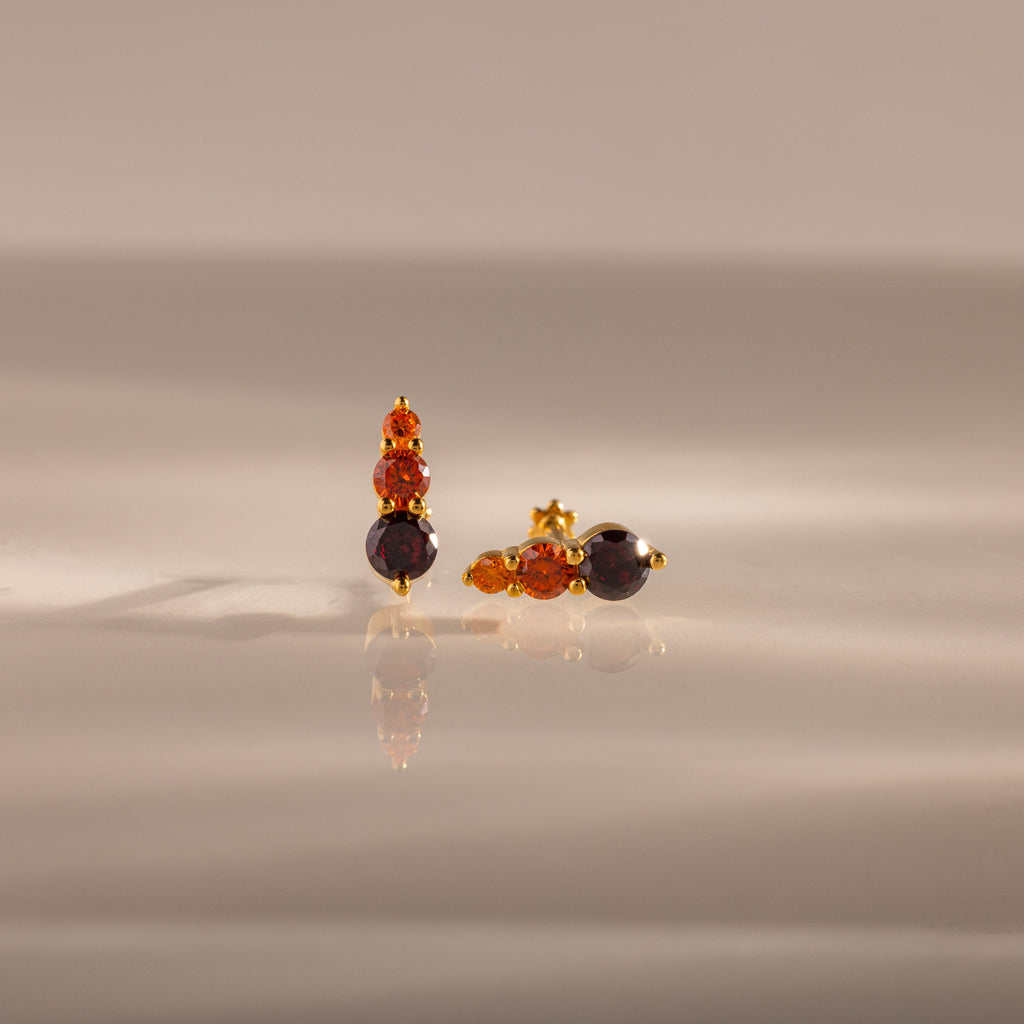 Ombre Birthstone Flatback Studs