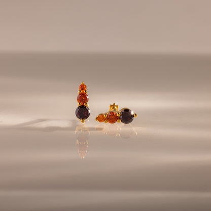 Ombre Birthstone Flatback Studs