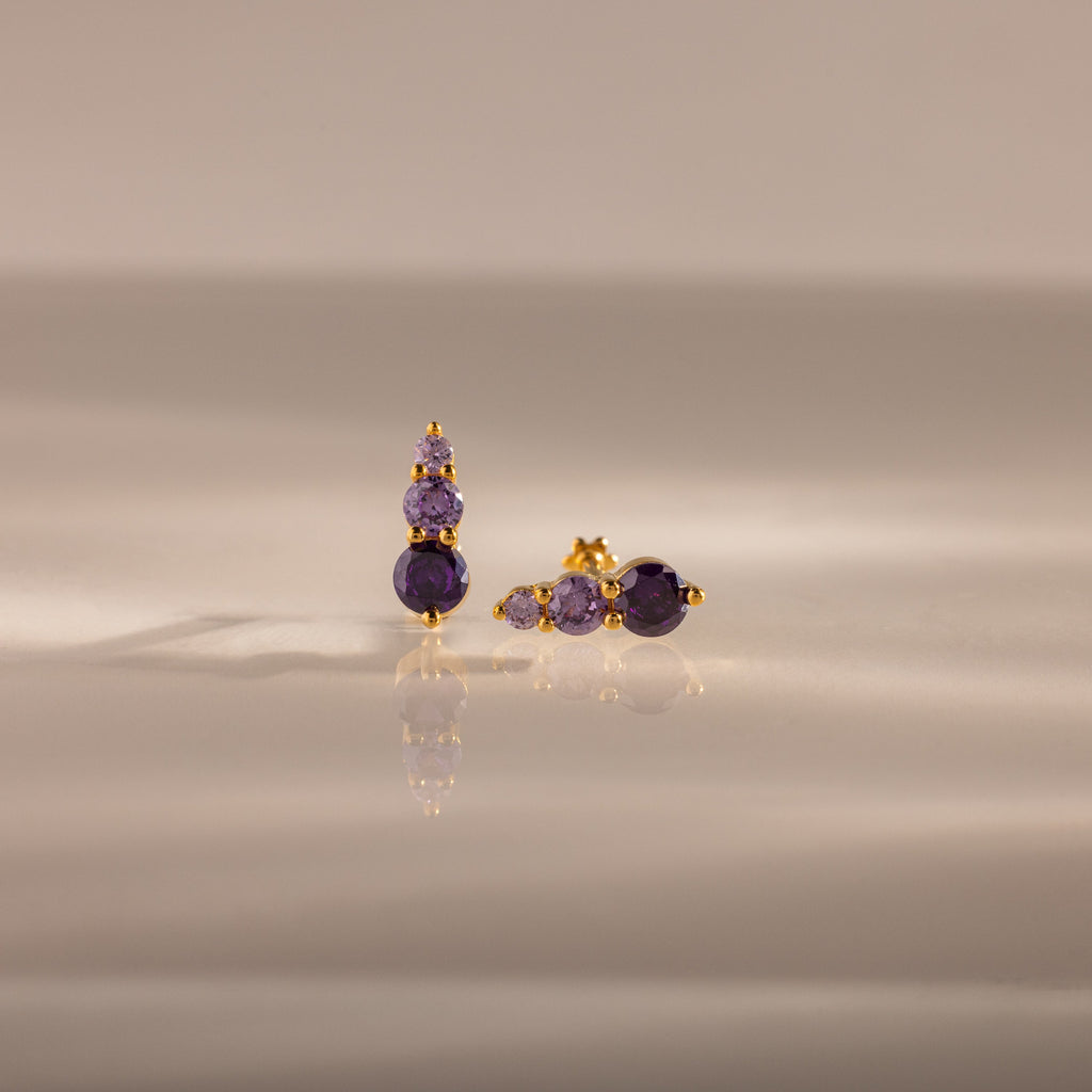 Ombre Birthstone Flatback Studs