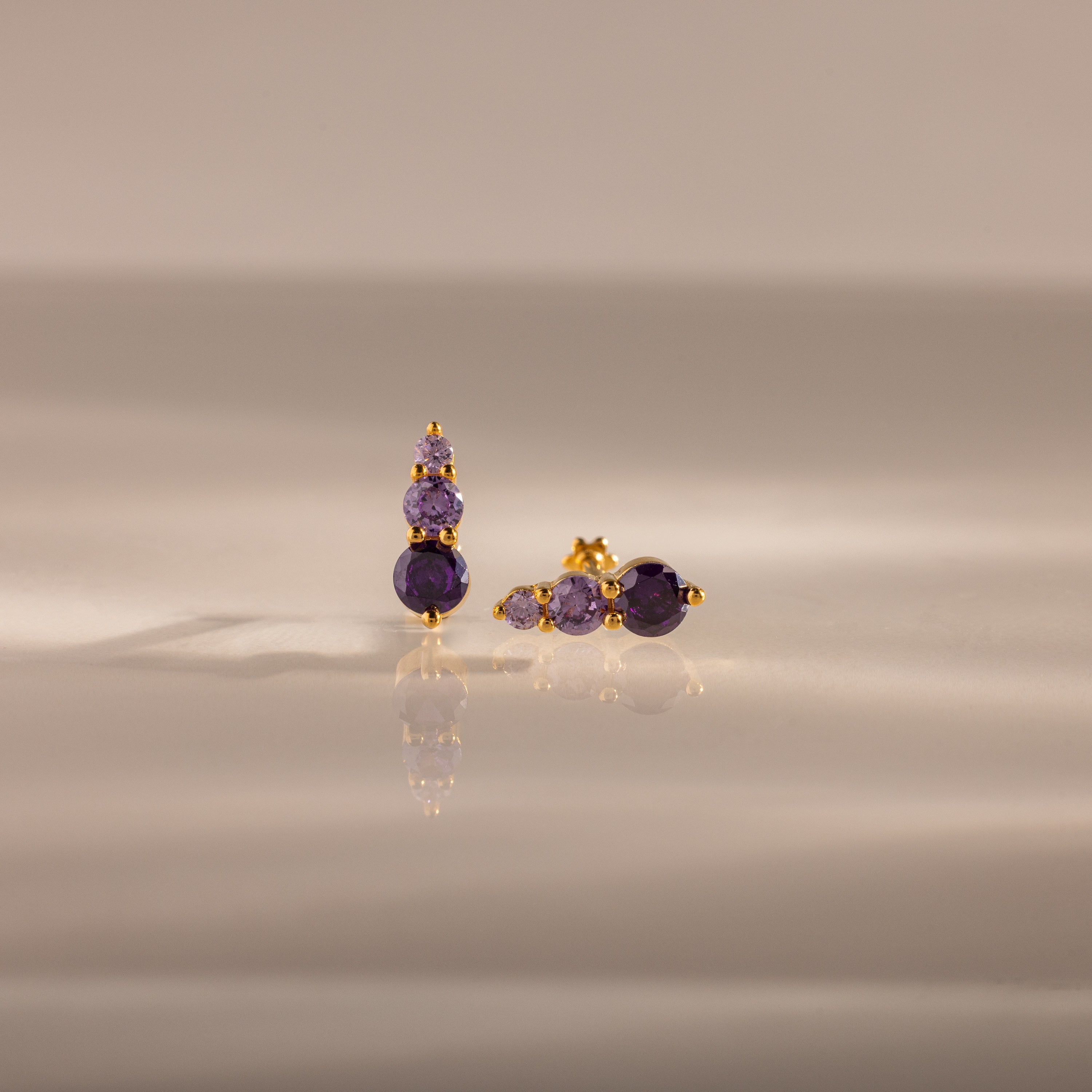 Ombre Birthstone Flatback Studs