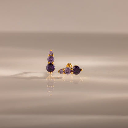 Ombre Birthstone Flatback Studs