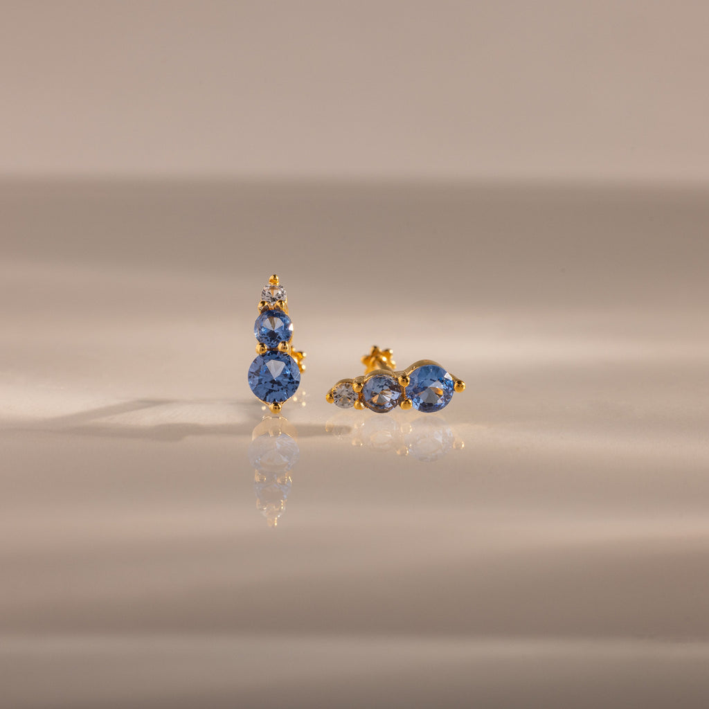 Ombre Birthstone Flatback Studs