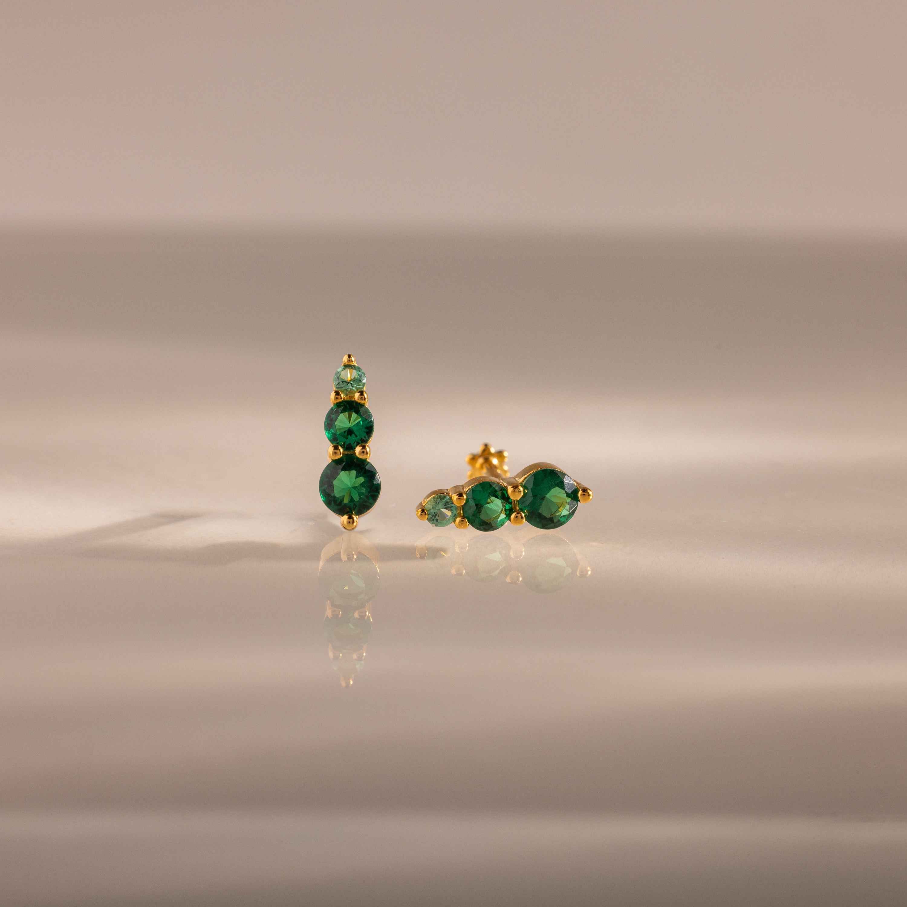 Ombre Birthstone Flatback Studs