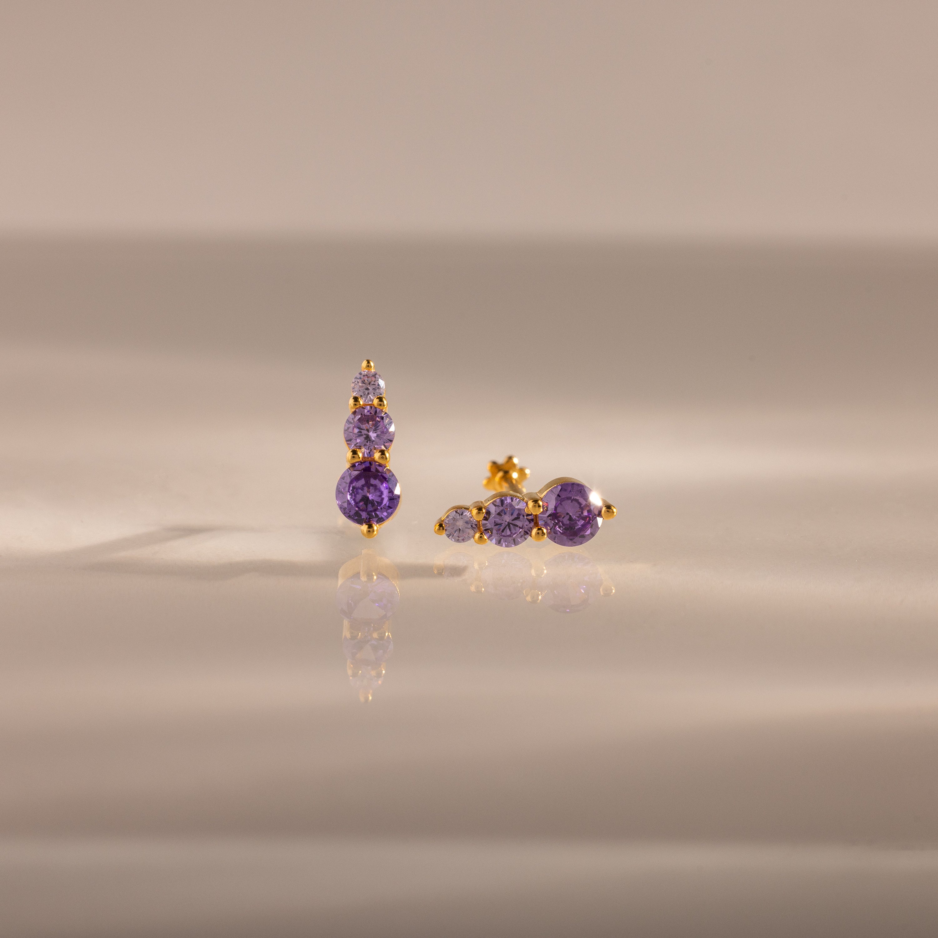 Ombre Birthstone Flatback Studs