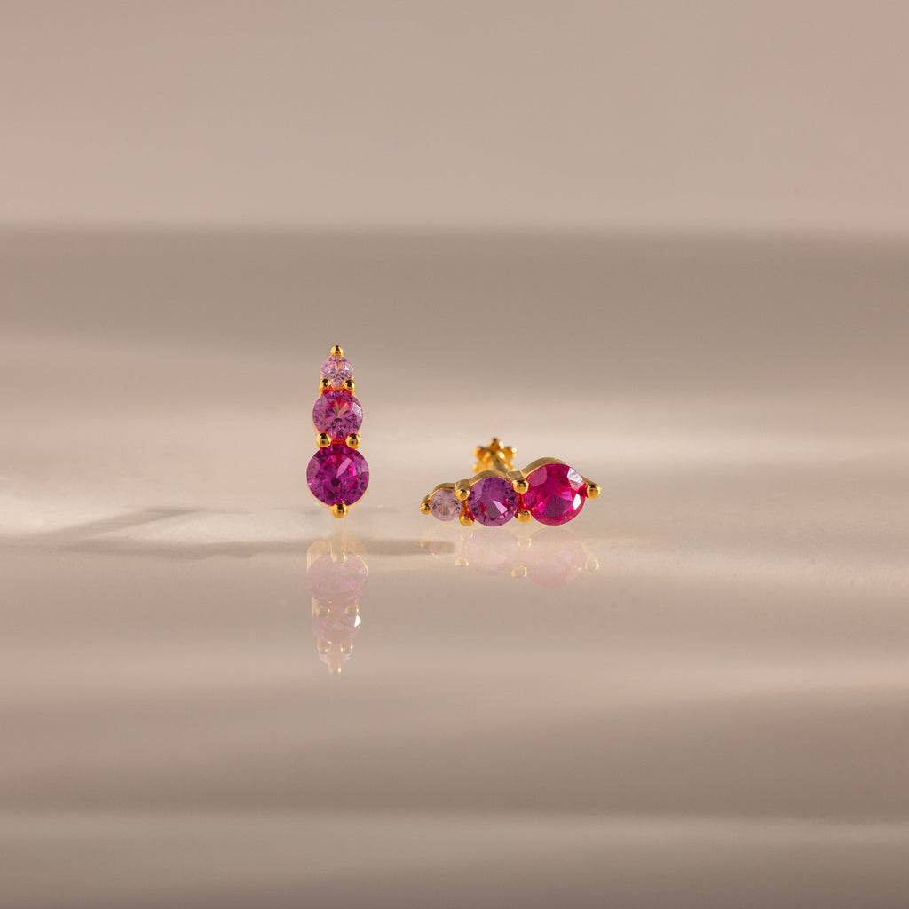 Ombre Birthstone Flatback Studs