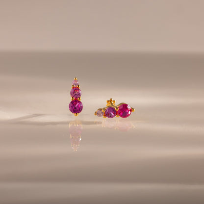 Ombre Birthstone Flatback Studs