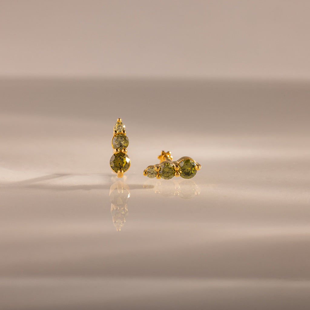 Ombre Birthstone Flatback Studs