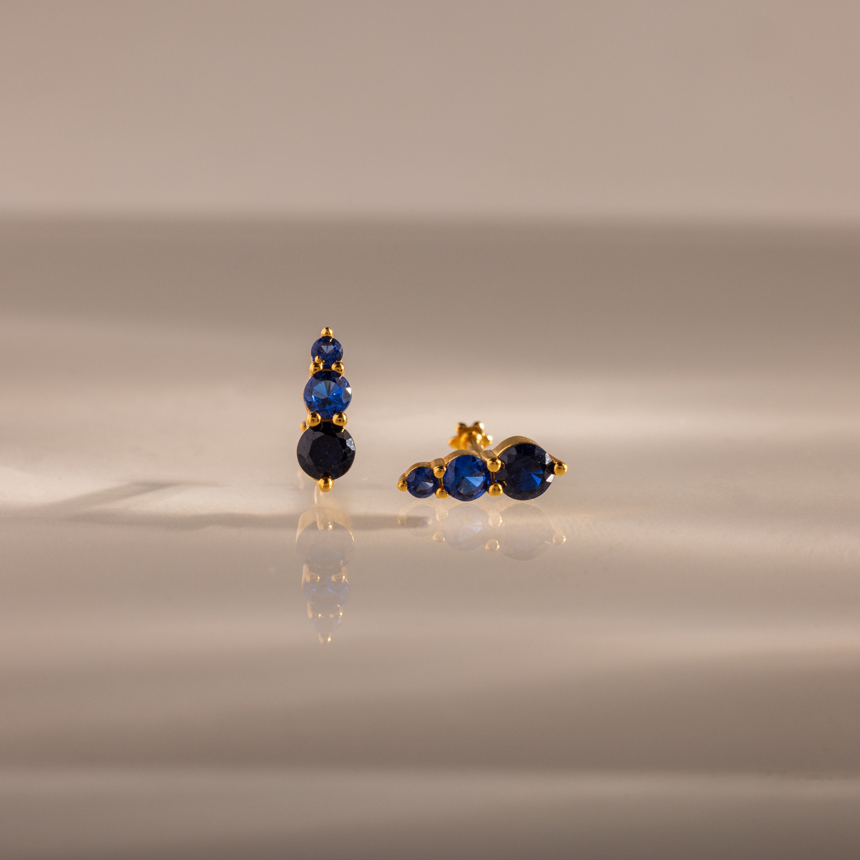 Ombre Birthstone Flatback Studs