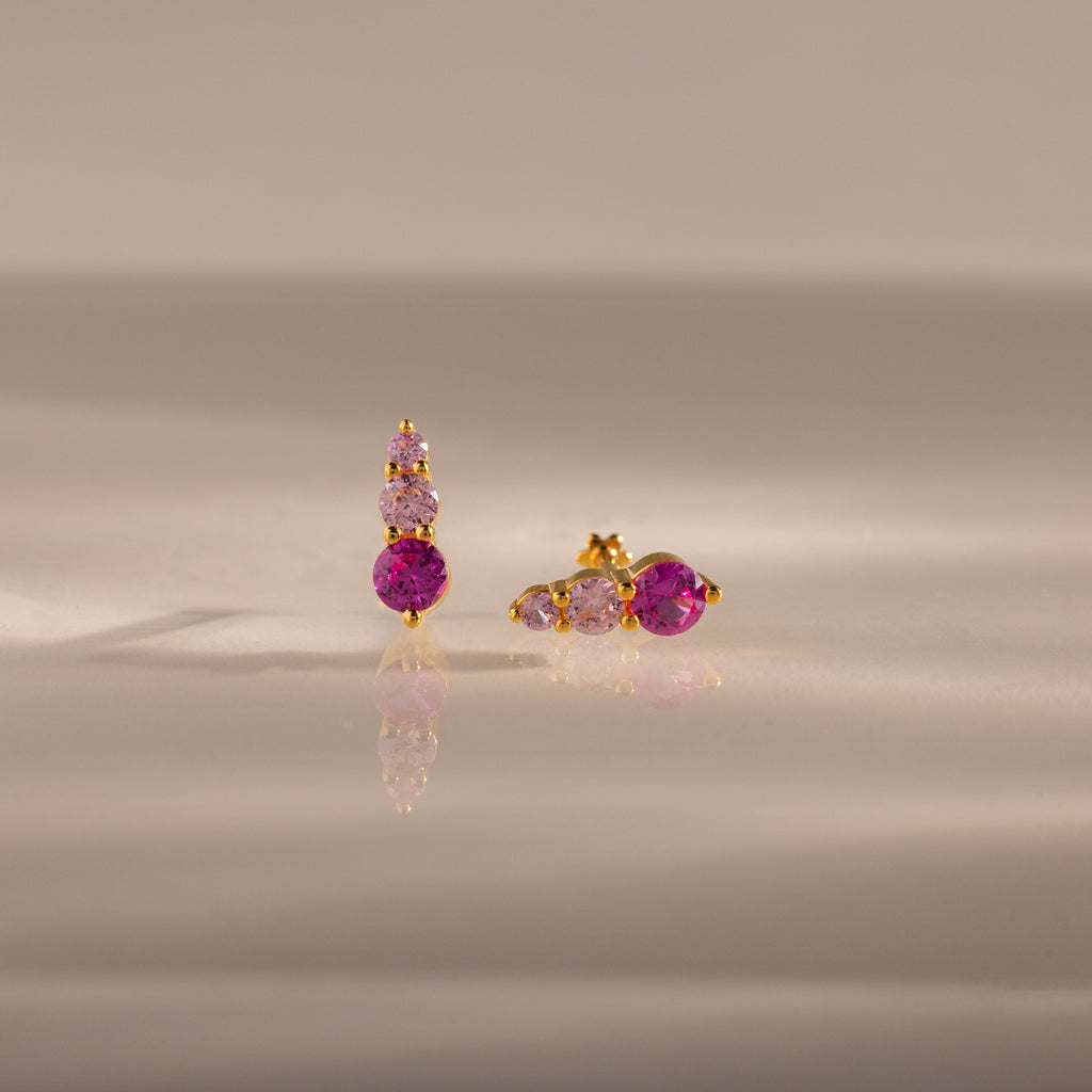 Ombre Birthstone Flatback Studs