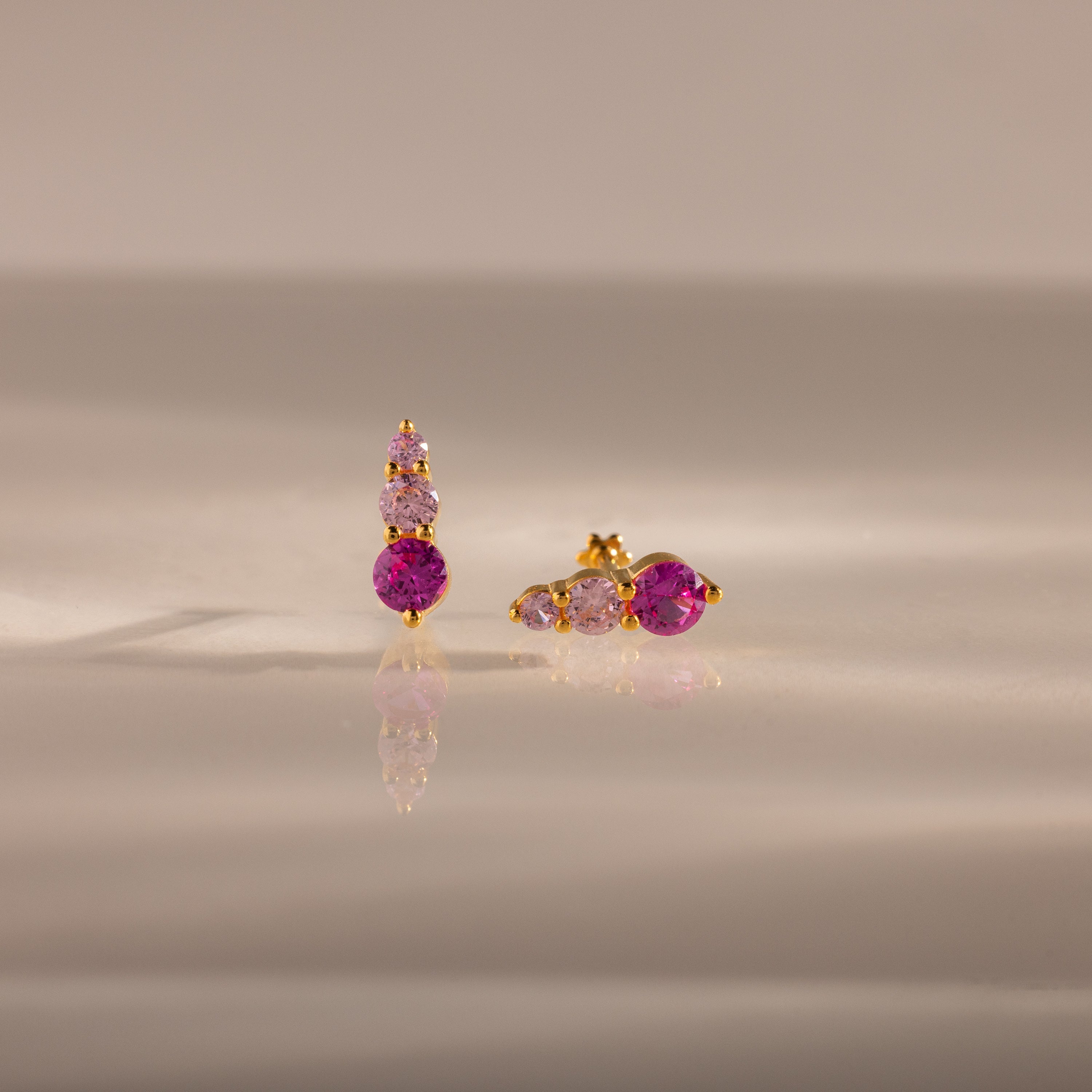 Ombre Birthstone Flatback Studs