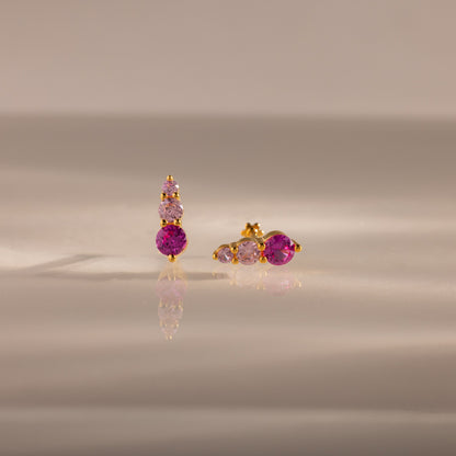 Ombre Birthstone Flatback Studs