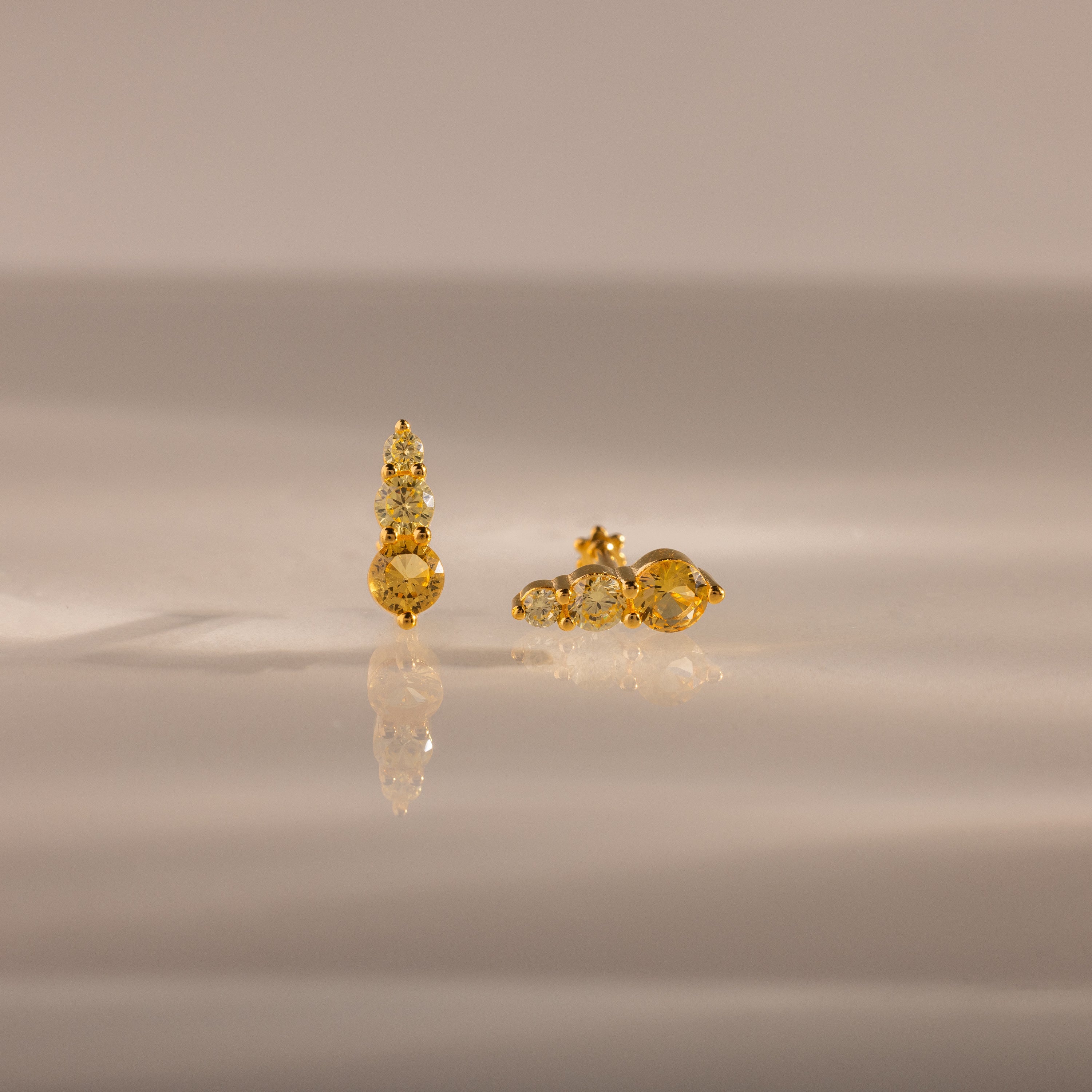 Ombre Birthstone Flatback Studs