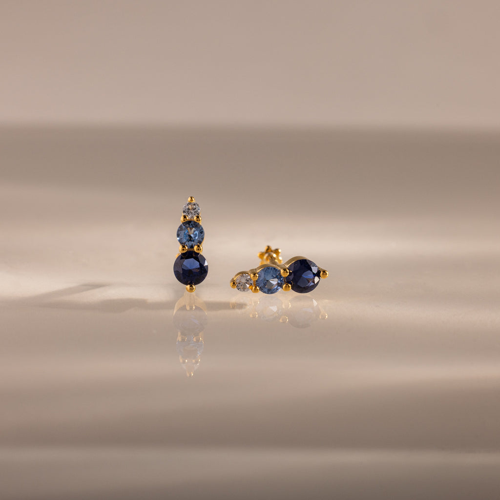 Ombre Birthstone Flatback Studs