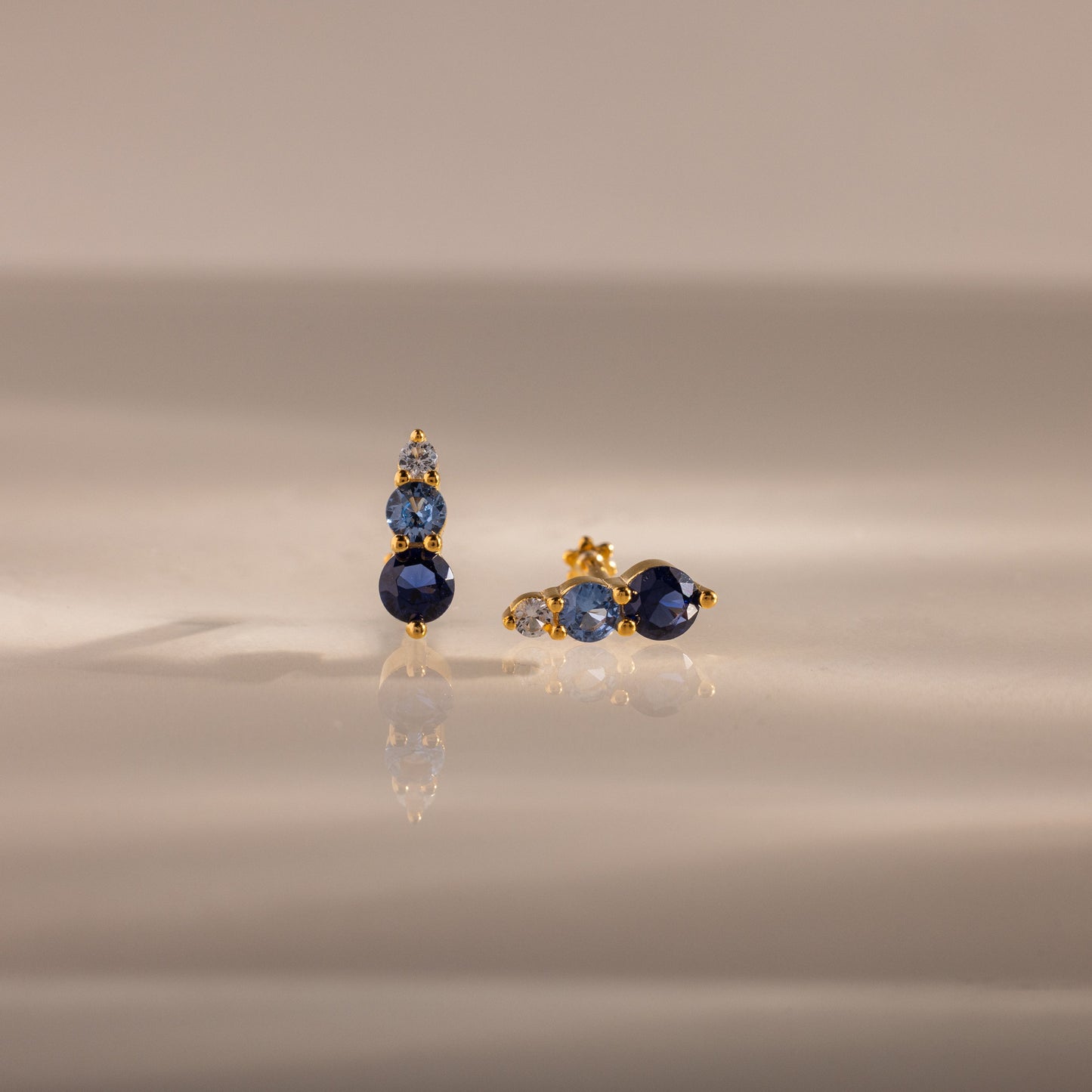 Ombre Birthstone Flatback Studs