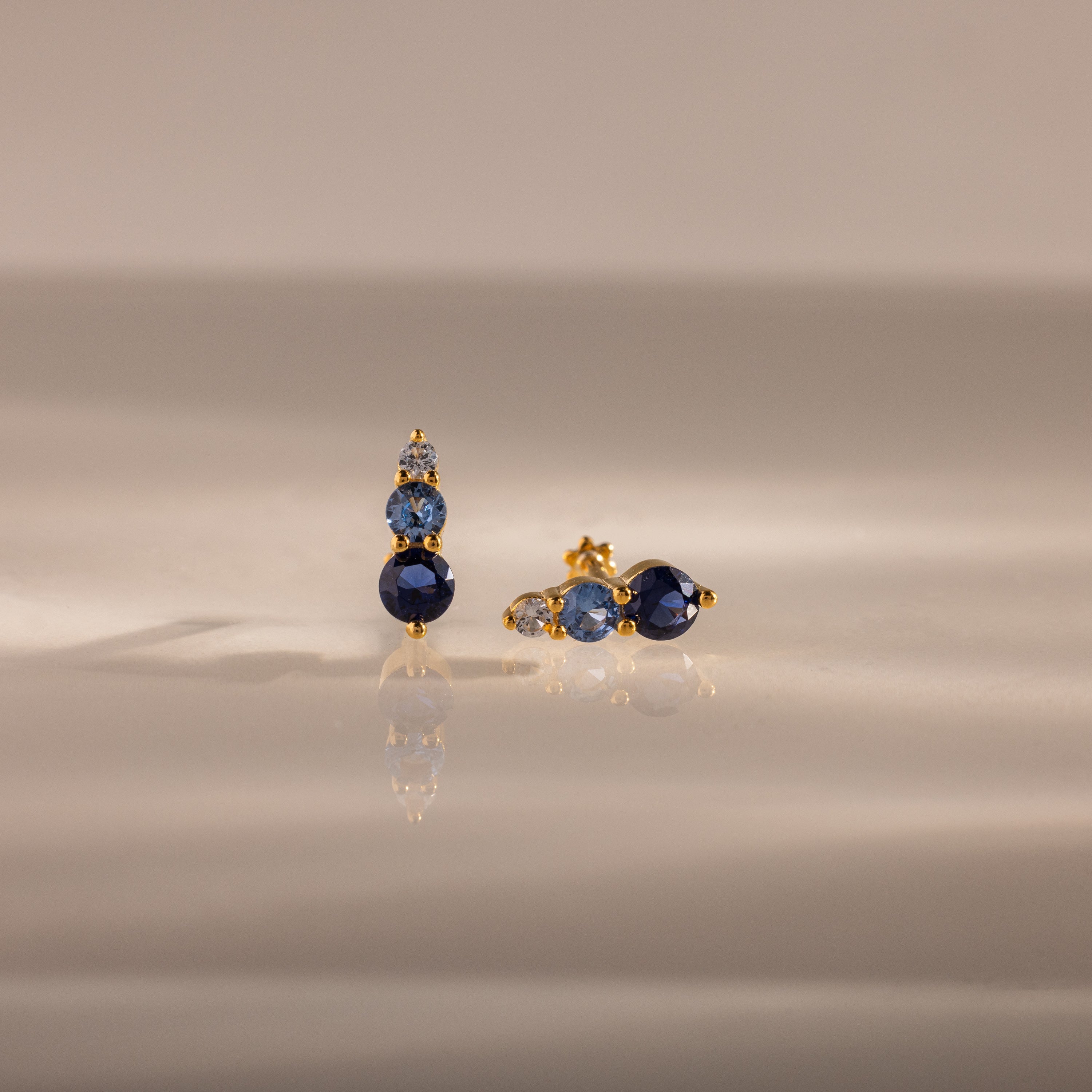 Ombre Birthstone Flatback Studs
