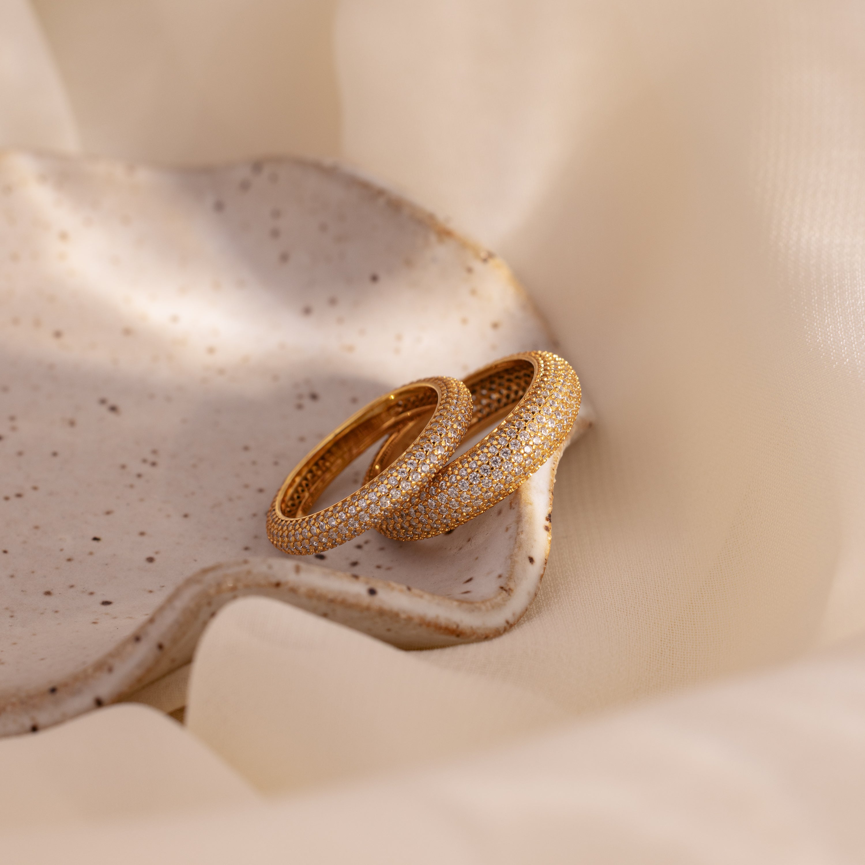 Pave Stacking Rings