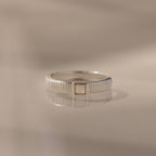 Ribbed Birthstone Band