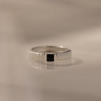 Ribbed Birthstone Band