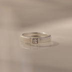 Ribbed Birthstone Band