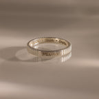 Ribbed Name Ring