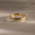 Ribbed Name Ring