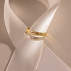 Ribbed Name Ring