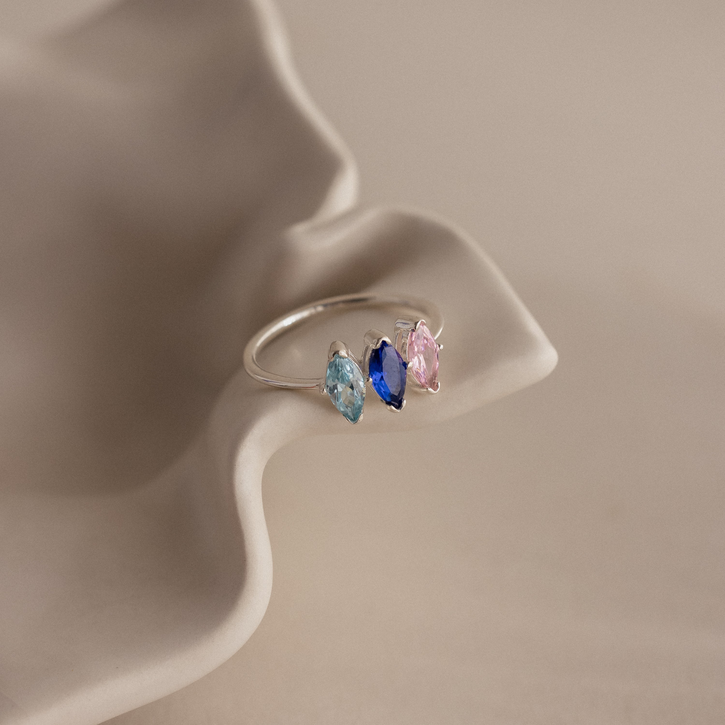 Multiple Marquise Birthstone Ring