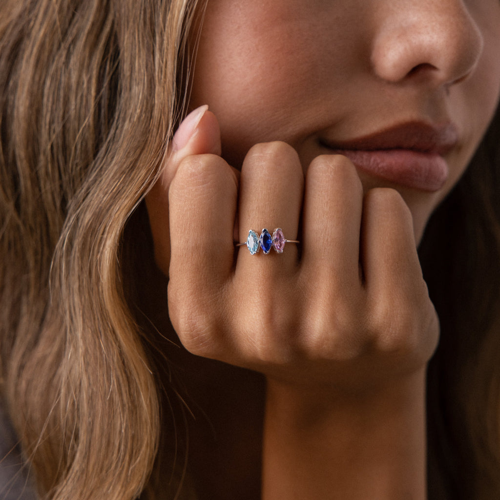 Multiple Marquise Birthstone Ring