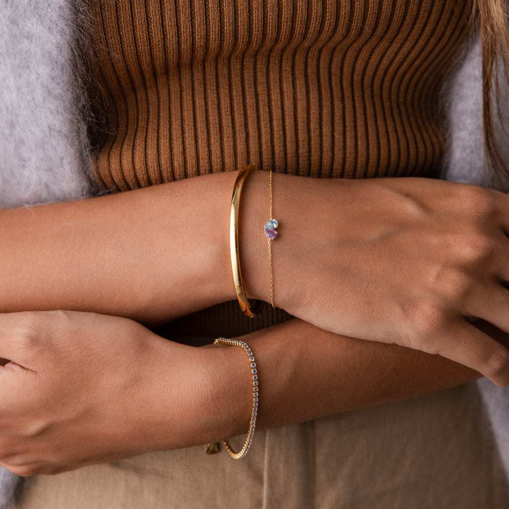 Toi et Moi Teardrop Heart Bracelet