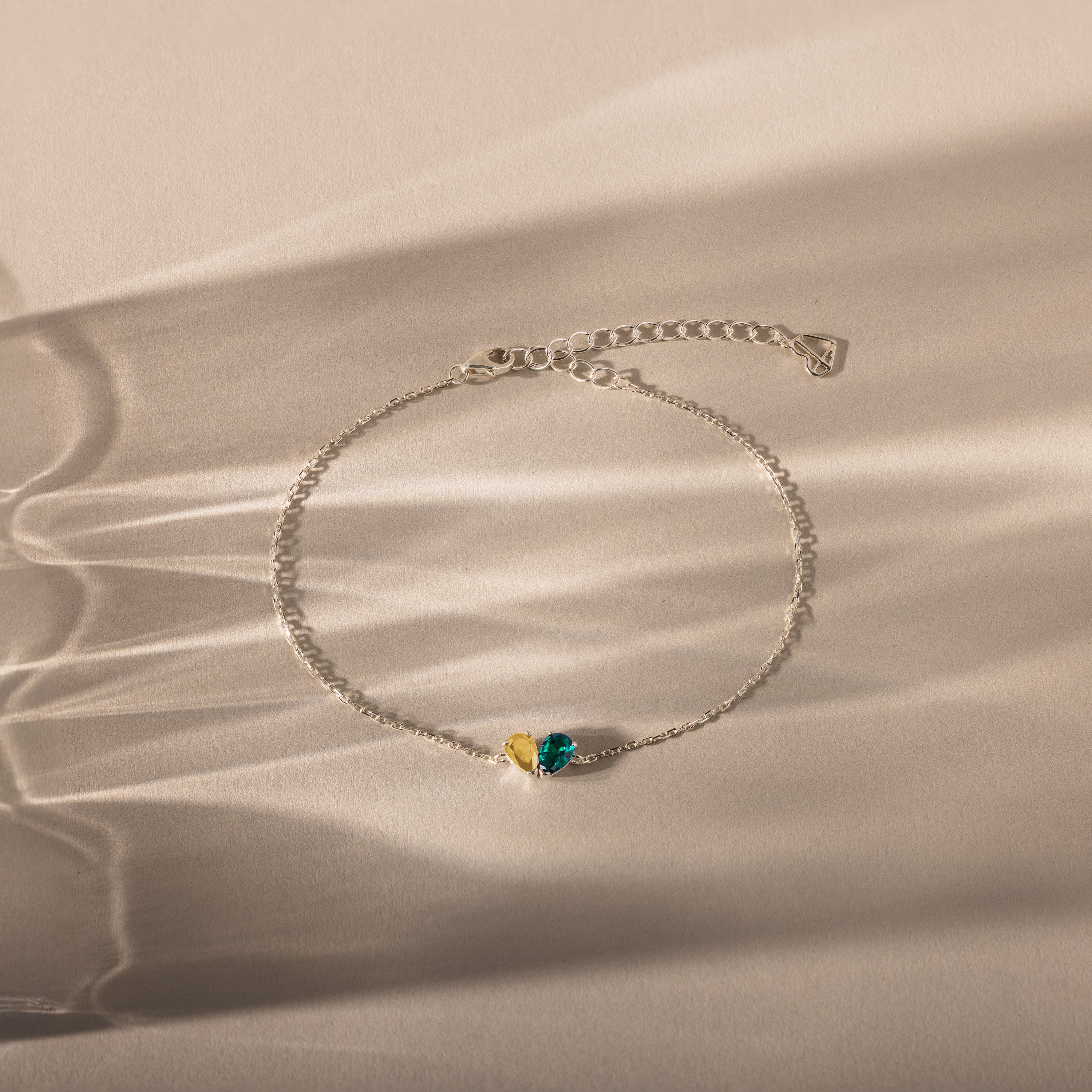 Toi et Moi Teardrop Heart Bracelet