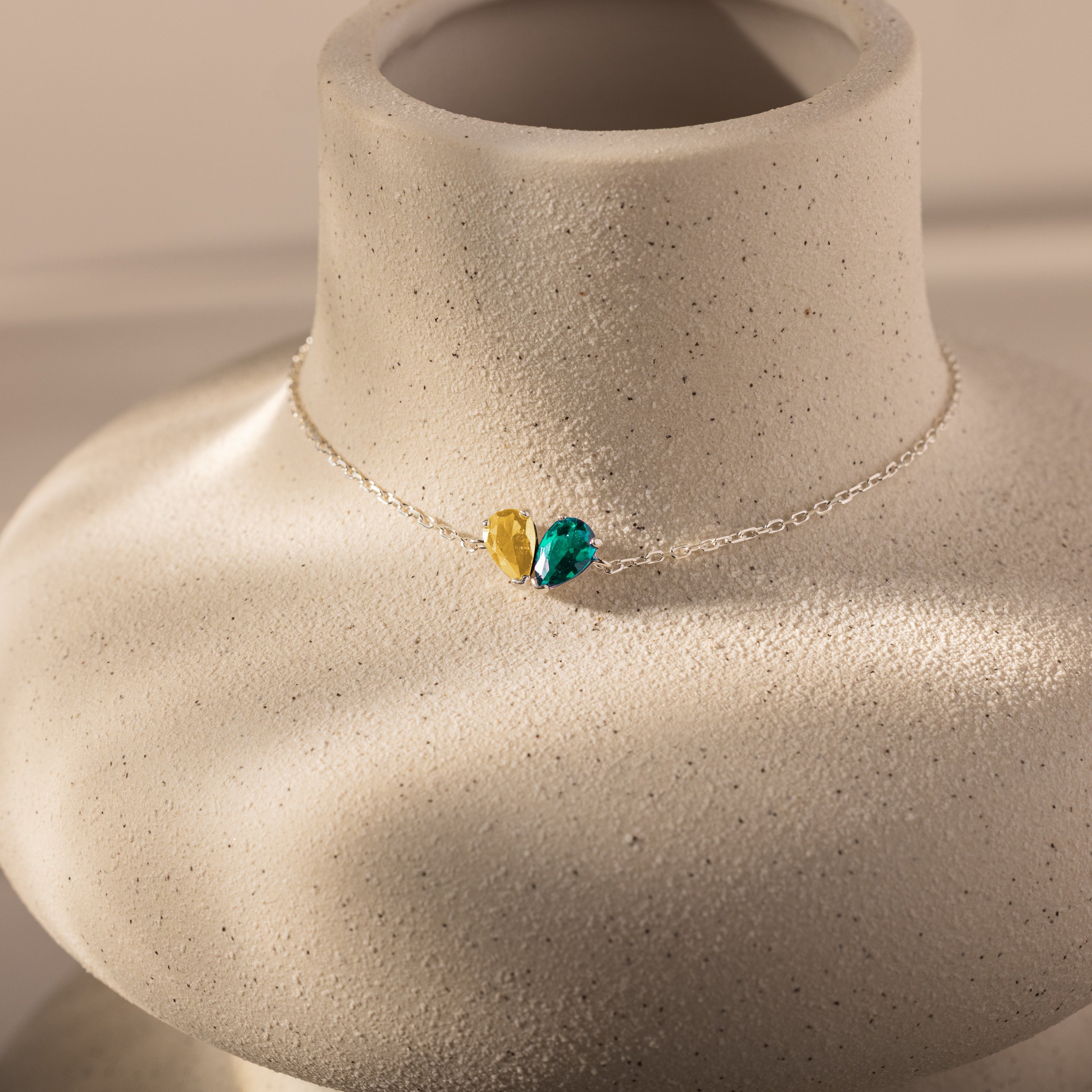 Toi et Moi Teardrop Heart Bracelet