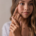 Teardrop Birthstone & Pearl Ring