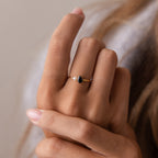 Teardrop Birthstone & Pearl Ring