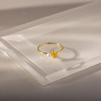 Teardrop Birthstone & Pearl Ring