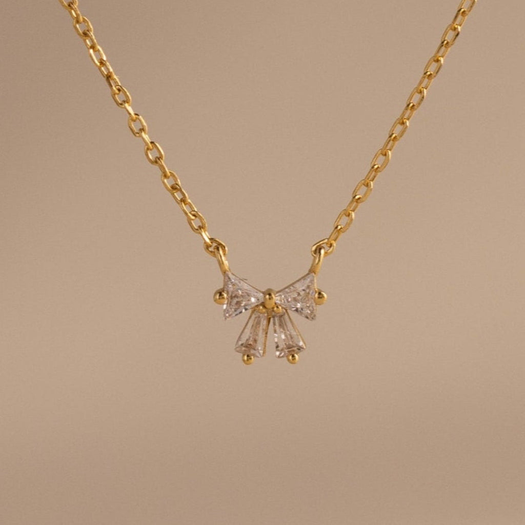 Diamond Bow Necklace